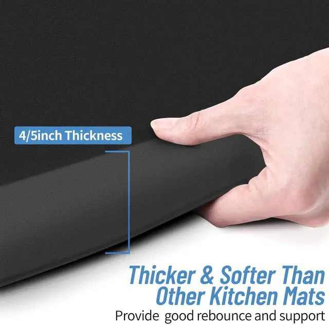 Alt view image 2 of 7 - 4/5 Inch Thick Kitchen Mat - Cushioned Anti Fatigue Mat for Kitchen Floor