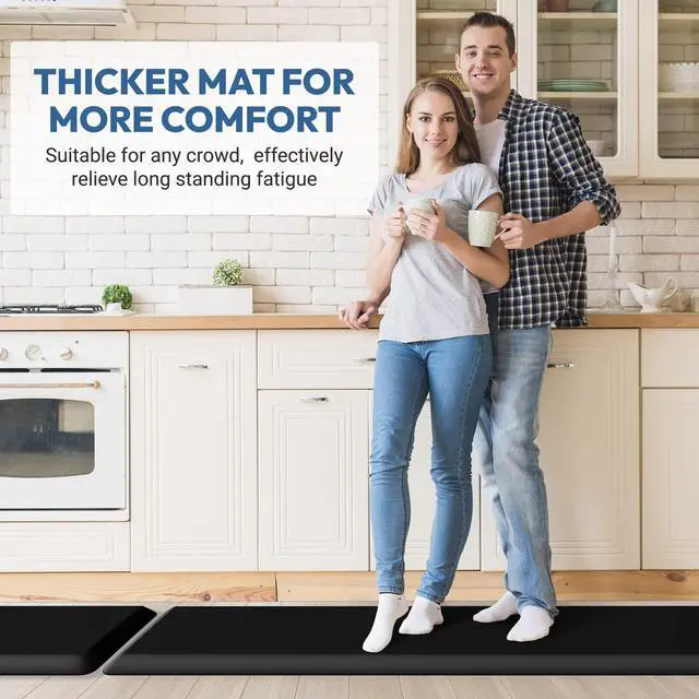 Alt view image 6 of 7 - 4/5 Inch Thick Kitchen Mat - Cushioned Anti Fatigue Mat for Kitchen Floor