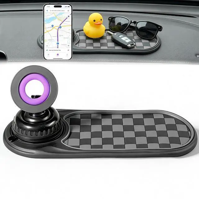Main image of 2026 Upgraded Car Phone Mount, 360° Adjustable Magnetic Anti-Slip Mat-Gray