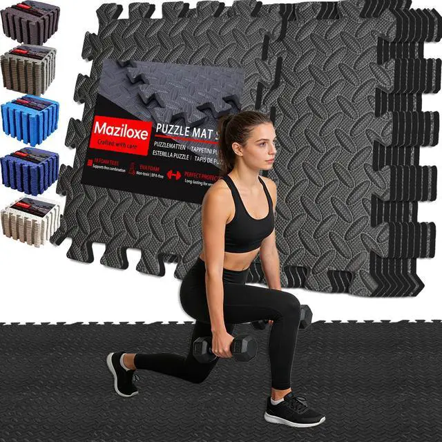 Main image of 18PCS Anti-Slip EVA Foam Floor Tiles for Gym, Yoga & Kids Play