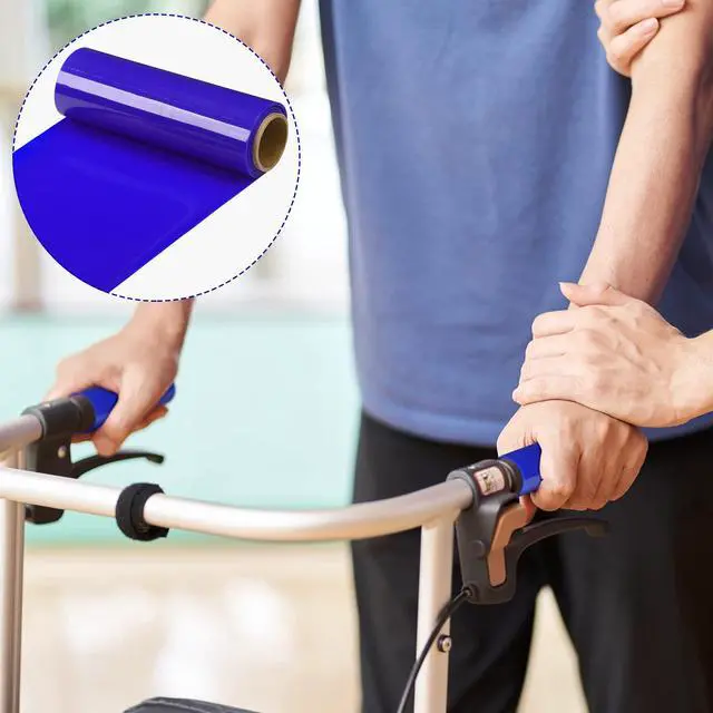 Alt view image 7 of 7 - 2 Rolls Non Slip Material Roll, 8 Inch x 3.25 ft Silicone Roll Cut to Size Blue Non Slip Mat Large Table Pads for Baking Drawer Crafts Counter Eating Aids Drawer