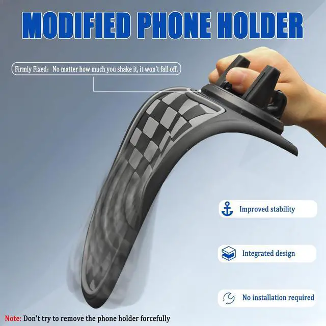 Alt view image 3 of 7 - 2 Pack Upgraded Anti Slip Mat for Car Dashboard with Improved Phone Holder