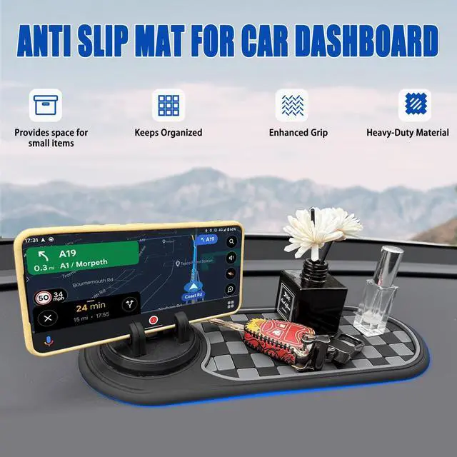Alt view image 5 of 7 - 2 Pack Upgraded Anti Slip Mat for Car Dashboard with Improved Phone Holder