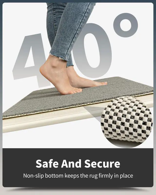 Alt view image 5 of 6 - Non-Slip Bathtub Mat, 16x24 Inch, Shower Mats for Bath Tub, PVC Loofah Bathroom Mats for Wet Areas, Quick Drying Foot Scrubber Mat