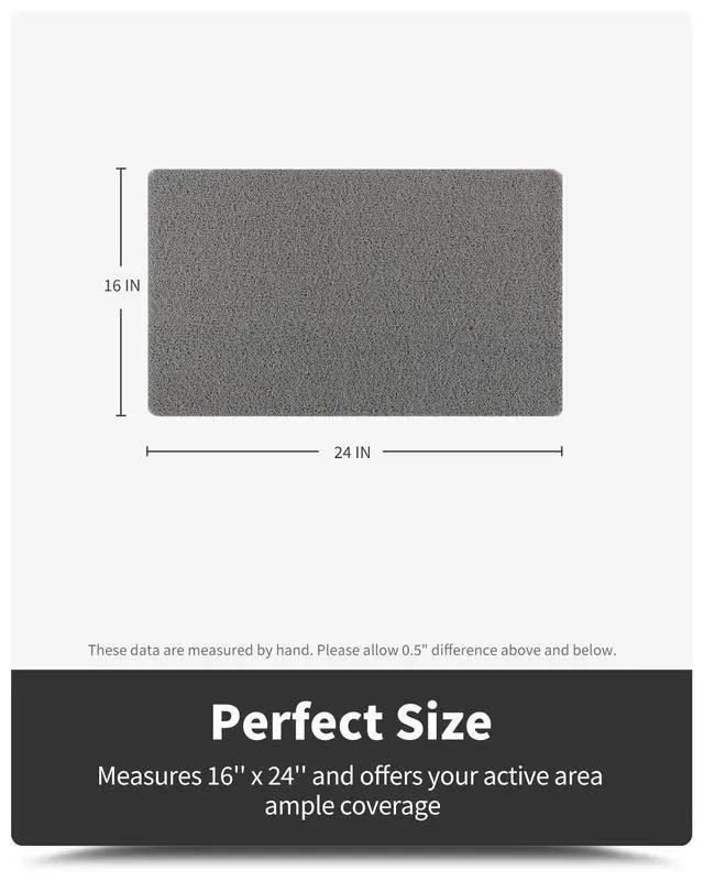 Alt view image 6 of 6 - Non-Slip Bathtub Mat, 16x24 Inch, Shower Mats for Bath Tub, PVC Loofah Bathroom Mats for Wet Areas, Quick Drying Foot Scrubber Mat