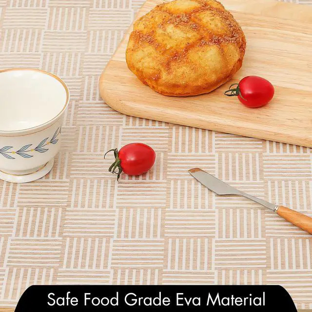 Alt view image 7 of 7 - Shelf and Drawer Liner for Kitchen Cabinets Non-Adhesive, Waterproof, Non-Slip Cabinet Liners for Scratch Protection, Desk, Refrigerator, Shelves, Drawers with Modern Pattern