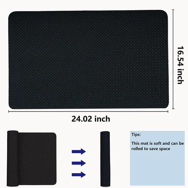 Alt view image 3 of 7 - Double-Sided Non Slip Mat for Stepper Exercise Machine & Under Desk Mini Elliptical Exercise Equipment, Small Workout Floor Protection Mat for Seated Pedal Exerciser, Indoor Cycling Bike