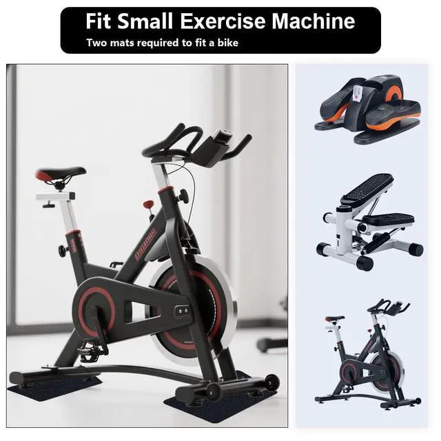 Alt view image 7 of 7 - Double-Sided Non Slip Mat for Stepper Exercise Machine & Under Desk Mini Elliptical Exercise Equipment, Small Workout Floor Protection Mat for Seated Pedal Exerciser, Indoor Cycling Bike