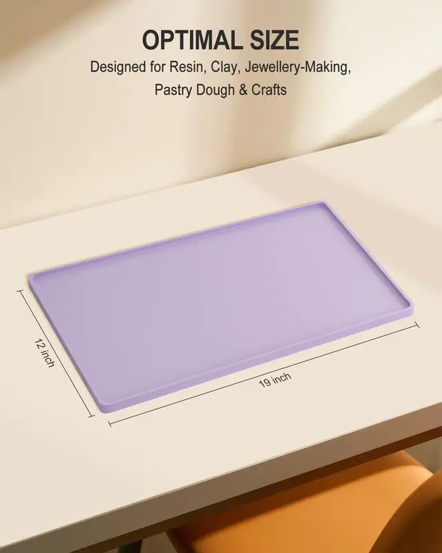 Alt view image 2 of 7 - Silicone Art Mat for Crafts, 12" x 19" Waterproof Non-Slip Painting Mat