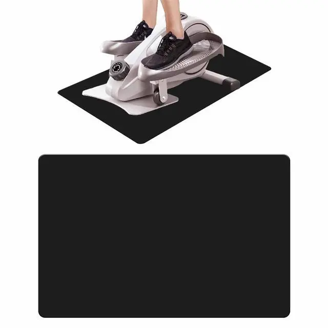 Main image of Non-Slip Elliptical Machine Mat - Durable Workout Mat for Under Desk Ellipticals, Seated Foot Pedal Exercisers, Floor Protection & Stability for Home Gym Equipment (23.7" x 15.9") (Black)
