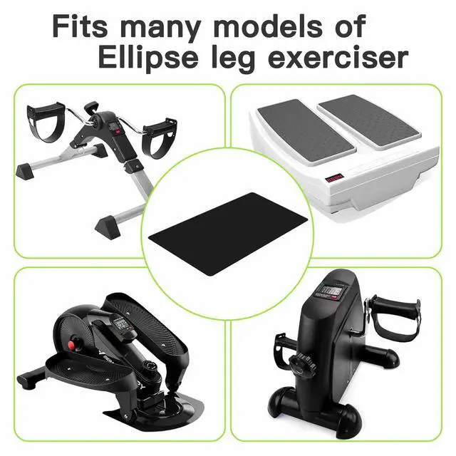Alt view image 6 of 7 - Non-Slip Elliptical Machine Mat - Durable Workout Mat for Under Desk Ellipticals, Seated Foot Pedal Exercisers, Floor Protection & Stability for Home Gym Equipment (23.7" x 15.9") (Black)