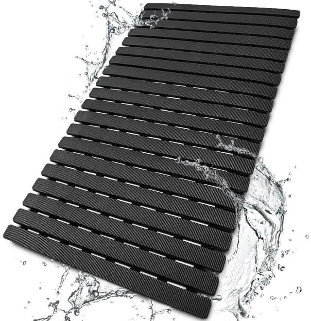 Main image of Shower Mat Non Slip Bathtub Mat with Suction Cups and Drain Holes 27.5 x15.7 Inch Bath Mat for Tub & Shower.Easy Dry,Easy to Cut,Eco-Friendly
