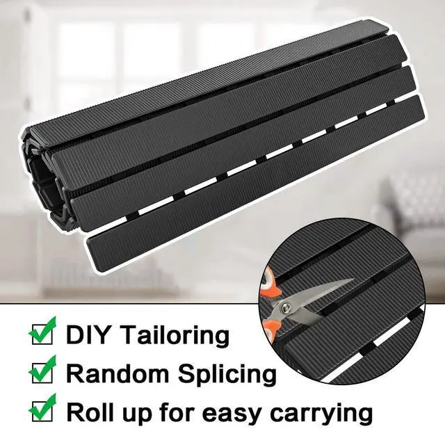Alt view image 4 of 7 - Shower Mat Non Slip Bathtub Mat with Suction Cups and Drain Holes 27.5 x15.7 Inch Bath Mat for Tub & Shower.Easy Dry,Easy to Cut,Eco-Friendly