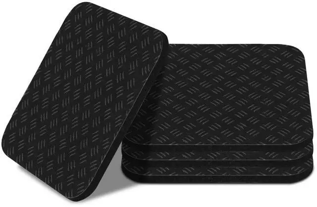Main image of Compact Silicone Treadmill Mat, Non-Slip Shock Absorbing Pad, Floor Protector for Home Gym Equipment, Easy to Clean, Anti-Vibration, Prevents Floor Damage (4, 3.94x3.94x0.2inch)