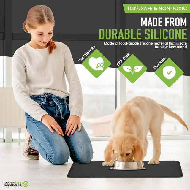 Alt view image 3 of 7 - Multi-Purpose Silicone Rubber Mat, Non-Slip Surface, Indoor Outdoor Use, Easy Clean