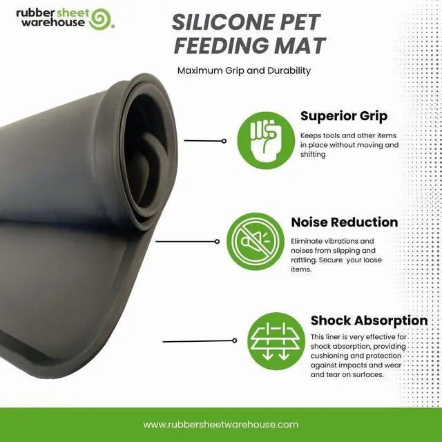 Alt view image 7 of 7 - Multi-Purpose Silicone Rubber Mat, Non-Slip Surface, Indoor Outdoor Use, Easy Clean