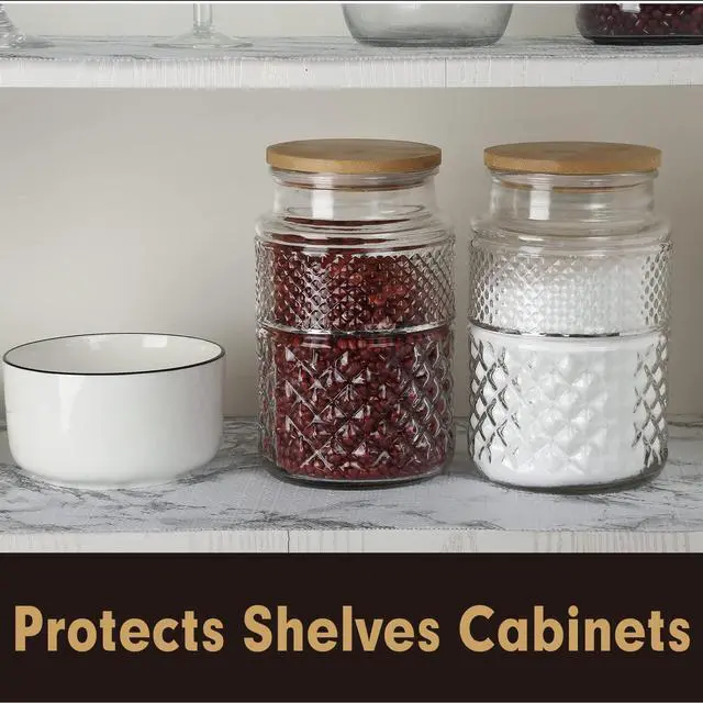 Alt view image 4 of 7 - Premium Drawer and Shelf Liner for Cabinet, Non Adhesive Liner for Kitchen, Strong Grip Non Slip Shelf Liners for Kitchen Cabinets, Storage, Drawers, Shelves, Kitchenware and Tableware, Marble