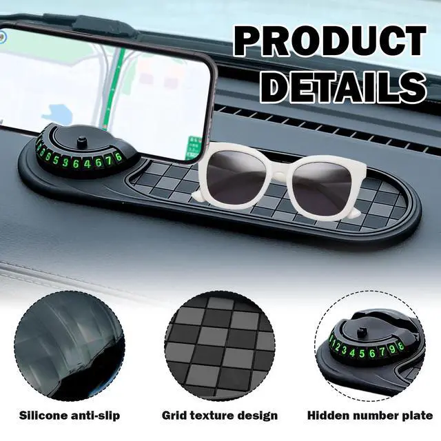 Alt view image 3 of 6 - Anti Slip Mat for Car Dashboard Universal Non-Slip Pad for Phone Keys