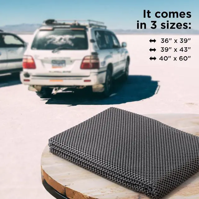 Alt view image 7 of 7 - 60"x40" Anti Slip Mat for Car Top Carrier Rack & Rooftop Cargo Bag | Trimmable Car Roof Cargo Carrier Pad | Multifunctional Roof Rack Pads Mat Cargo Liner | Protective Mat for Truck SUV Van RV