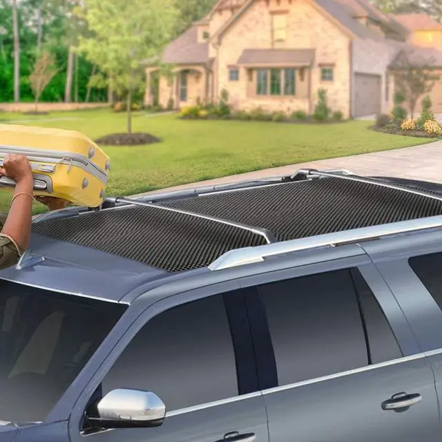 Alt view image 6 of 7 - 60"x40" Anti Slip Mat for Car Top Carrier Rack & Rooftop Cargo Bag | Trimmable Car Roof Cargo Carrier Pad | Multifunctional Roof Rack Pads Mat Cargo Liner | Protective Mat for Truck SUV Van RV