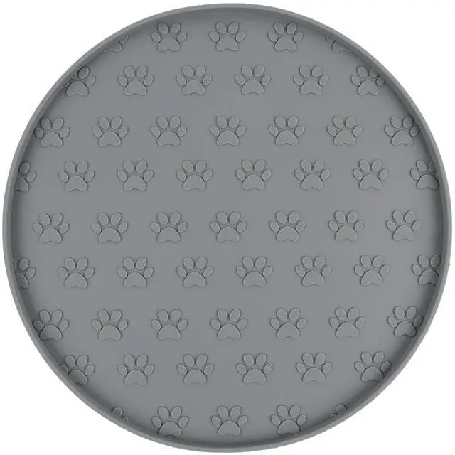 Main image of Silicone Pet Food Mat Dog Cat Feeding Bowl Mats Grey