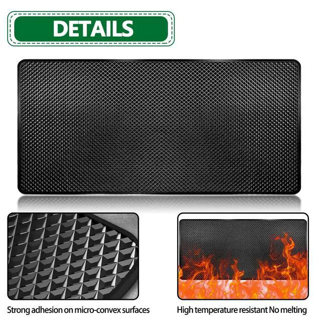 Alt view image 6 of 7 - Dashboard mat Rubber Non-Slip mat, 15.7"x7.8" Large Size car Non-Slip mat, car Dashboard Accessories for car Interior Organizer.