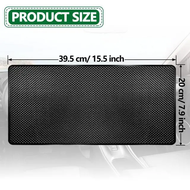 Alt view image 7 of 7 - Dashboard mat Rubber Non-Slip mat, 15.7"x7.8" Large Size car Non-Slip mat, car Dashboard Accessories for car Interior Organizer.