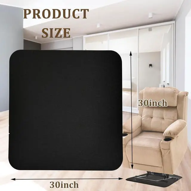 Alt view image 2 of 7 - Recliner Pads for Hardwood Floors, Under Recliner Floor Protectors Furniture Pads to Keep Furniture from Sliding, Swivel Chairs Recliner mats for Hardwood Floors Non Slip Recliner Grippers