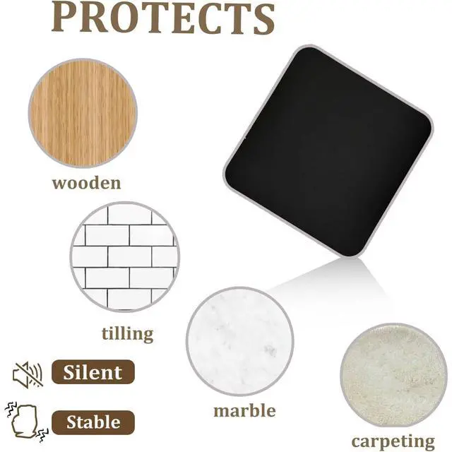 Alt view image 3 of 7 - Recliner Pads for Hardwood Floors, Under Recliner Floor Protectors Furniture Pads to Keep Furniture from Sliding, Swivel Chairs Recliner mats for Hardwood Floors Non Slip Recliner Grippers