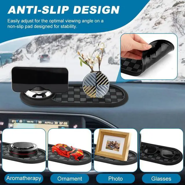 Alt view image 7 of 7 - Multifunction Car Anti-Slip Mat, Car Dashboard Mobile Phone Holder, Anti Slip Mat Phone Holder and Temporary Parking Number Pad - Secure Storage for Sunglasses, Keys, Gadgets
