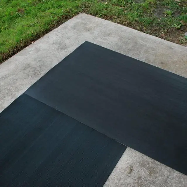 Alt view image 5 of 6 - Fine Rib Corrugated Rubber Floor Mat - 1/8" x 3ft x 4ft Black