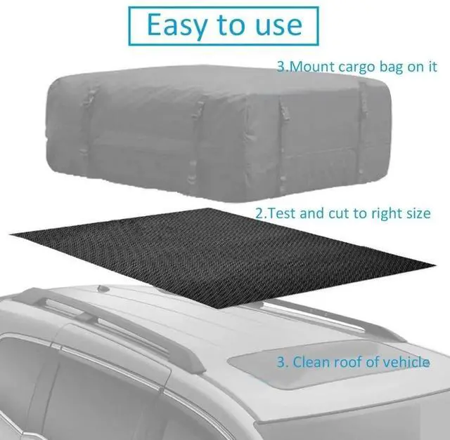 Alt view image 7 of 7 - Trunk Mat for Cars Anti Slip Mat Cargo Liner Protector Durable Elastic Offers Protection Easily Cuttable to Different Sizes Universal Fit Multiple Use Car Roof Protector, Rug Non Slip Mat Pad (Black)