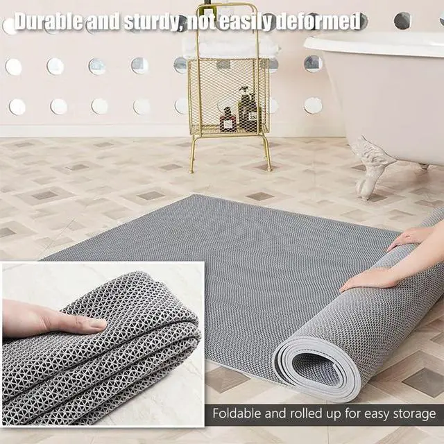 Alt view image 3 of 7 - Anti-Slip Drainage Mat Outdoor & Indoor Heavy-Duty Commercial Rubber Mat Kitchen Garage, Restaurant & Sauna Floor Mat(Grey, 3FTX10FT)