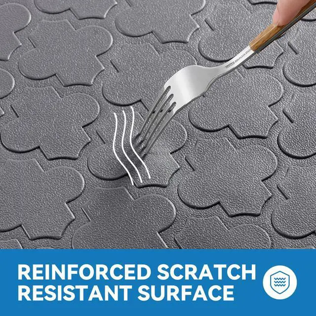 Alt view image 6 of 7 - Kitchen Mats for Floor, Cushioned Anti Fatigue Mat, Non-Slip, Grey