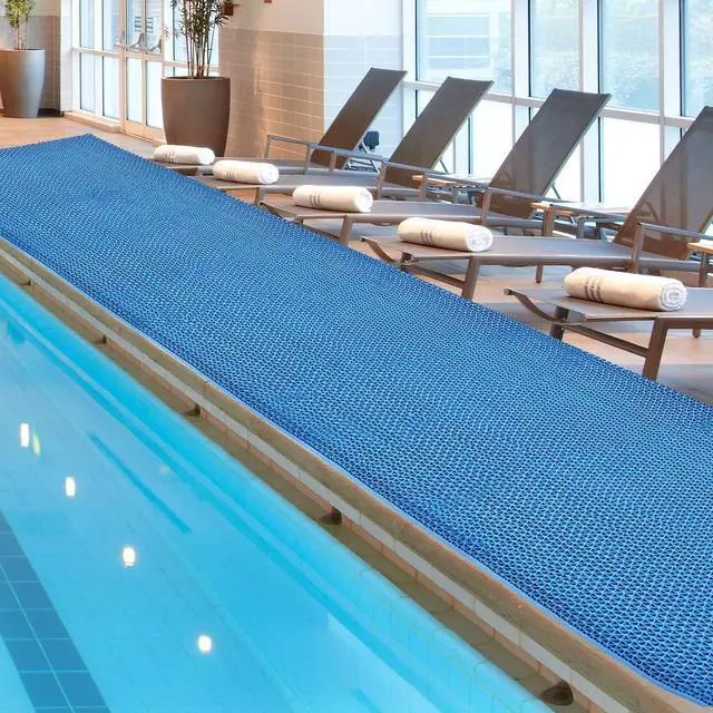 Main image of 16in x 10Ft Drainage Non Slip Flooring Mats Swimming Pool Bathroom Anti-Fatigue Rubber Matting Heavy Duty Commercial Anti Slip Floor Mats for Garage Restaurant Sauna SPA, 15.7inch x 118inch