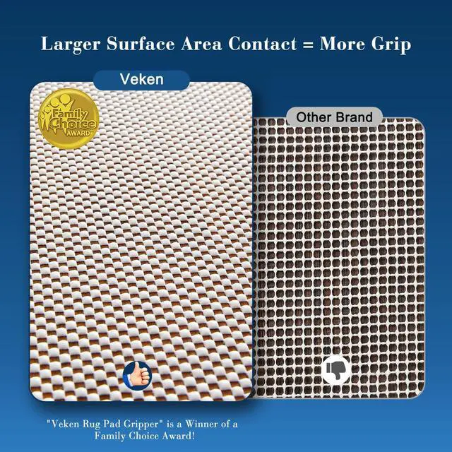 Alt view image 2 of 6 - Runner Rug Pad Gripper for Hardwood Floors, Non Slip 2x8 Ft Rug Pads for Area Rugs, Thick Rug Grippers for Tile Floors, Under Carpet Anti Skid Mat, Keep Your Rugs Safe and in Place, White