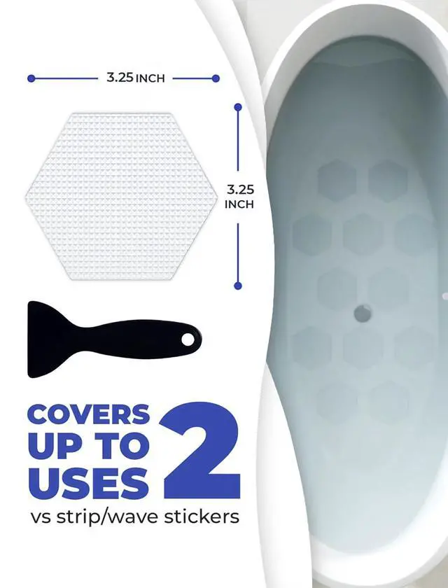 Alt view image 2 of 7 - Anti-Slip Shower Stickers, Non-Slip Bathtub Floor Grip, 24 Pack