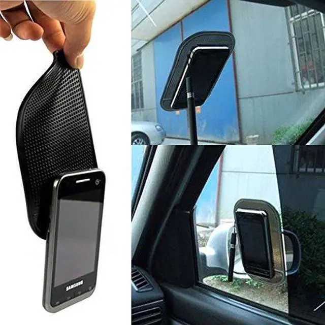 Alt view image 6 of 7 - Car Dashboard Non Slip Mat, 5-Pack Anti-Slide Sticky Extra-Thick Dash Pad for Radar Detector, Cell Phone, Keys, Glass, Mirrors, Metal, GPS, Coins