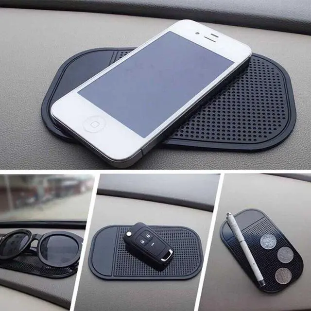 Alt view image 2 of 7 - Car Dashboard Non Slip Mat, 5-Pack Anti-Slide Sticky Extra-Thick Dash Pad for Radar Detector, Cell Phone, Keys, Glass, Mirrors, Metal, GPS, Coins