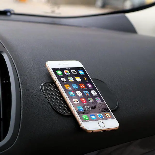 Alt view image 4 of 7 - Car Dashboard Non Slip Mat, 5-Pack Anti-Slide Sticky Extra-Thick Dash Pad for Radar Detector, Cell Phone, Keys, Glass, Mirrors, Metal, GPS, Coins