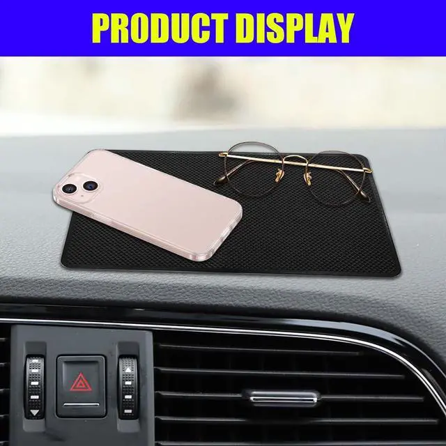 Alt view image 6 of 6 - Car Dashboard Anti-Slip Silicone Pad, 7.9''x5.1'' Sticky Adhesive Mat