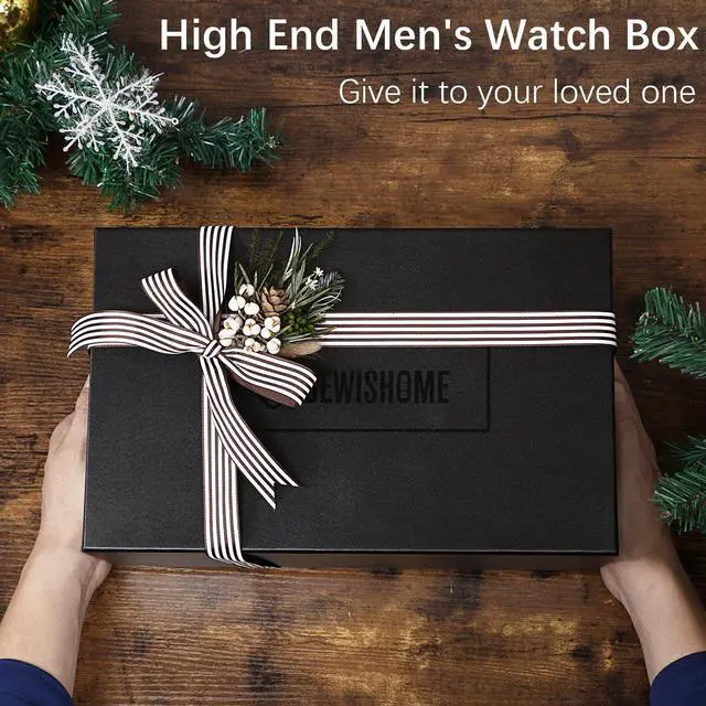 Alt view image 2 of 7 - High-End Watch Box 12-Slot Wooden Watch Case with Large Glass Lid