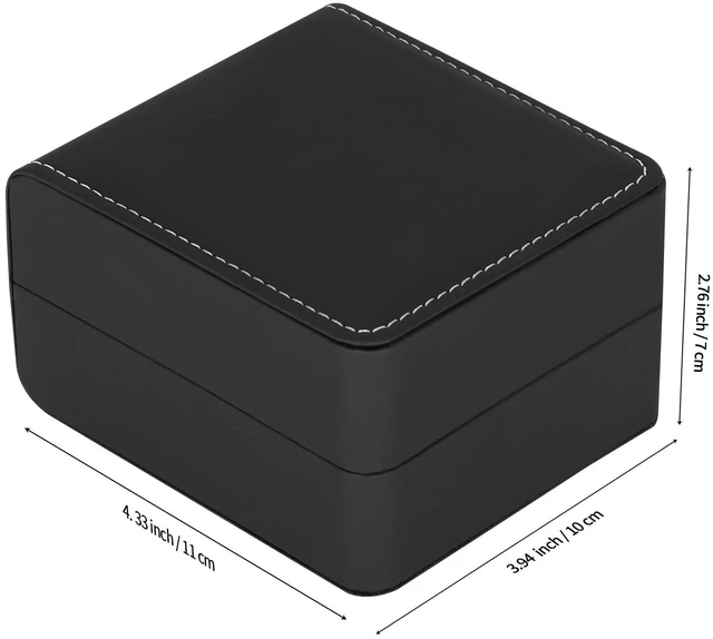 Alt view image 2 of 6 - Single Watch Case, Travel Watch Gift Box with Removable Pillow, Luxury PU Leather Wristwatch Display Organizer Holder Boxes for Mem and Women (Black)