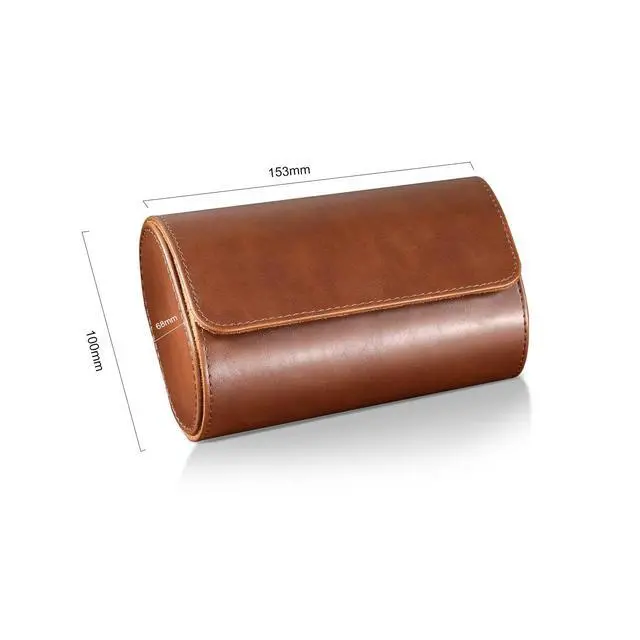 Alt view image 2 of 7 - Watch Roll Travel Case for Men and Women- 2 Watch Storage and Organizer