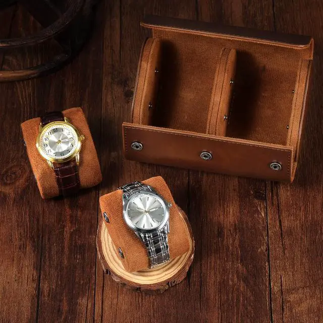 Alt view image 6 of 7 - Watch Roll Travel Case for Men and Women- 2 Watch Storage and Organizer