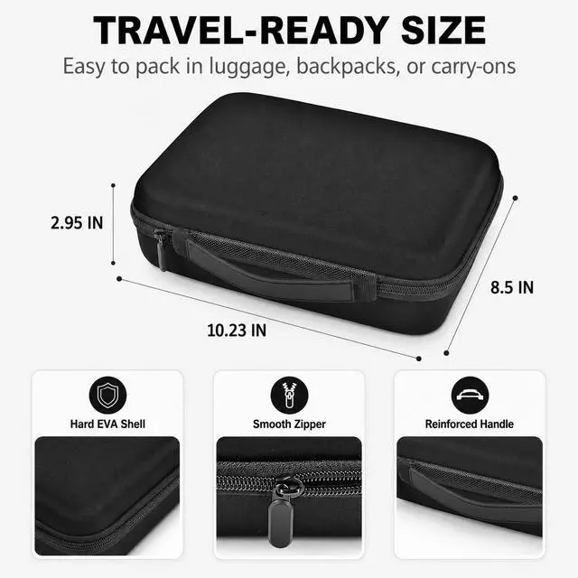 Alt view image 4 of 7 - 8 Slot Travel Watch Case for Men Woman, Hard Shell Watch Organizer