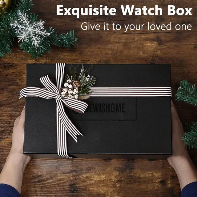 Alt view image 6 of 7 - High-End Watch Case, 20-Slot Watch Box Organizer Large Glass Lid