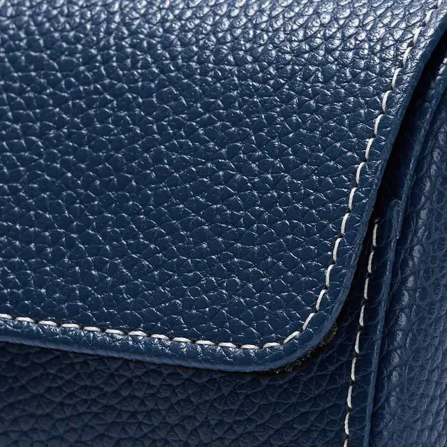 Alt view image 5 of 7 - Luxury Leather Travel Watch Case Single Watch Box for Men and Women Portable Jewelry Watch Storage Roll Organizer(Blue)