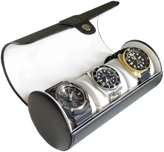 Main image of 3-Watch Travel Case Roll Organizer - Black