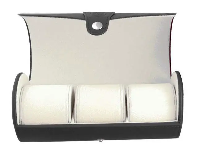 Alt view image 7 of 7 - 3-Watch Travel Case Roll Organizer - Black
